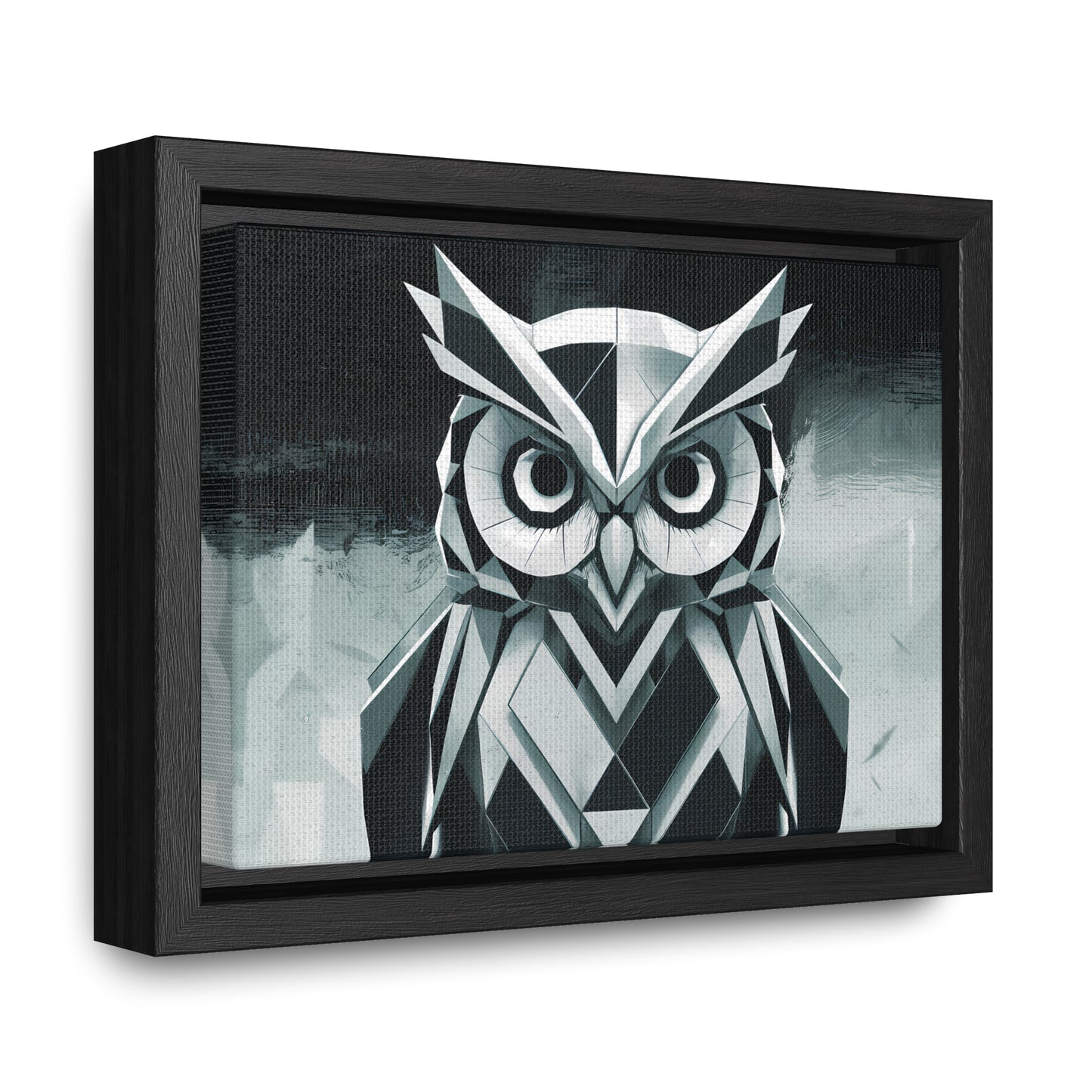 "Geometric Sentinel" - Gallery Canvas Wraps, Horizontal Frame