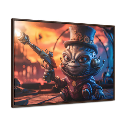 "Clockwork Gunslinger at Dusk" - Gallery Canvas Wraps, Horizontal Frame