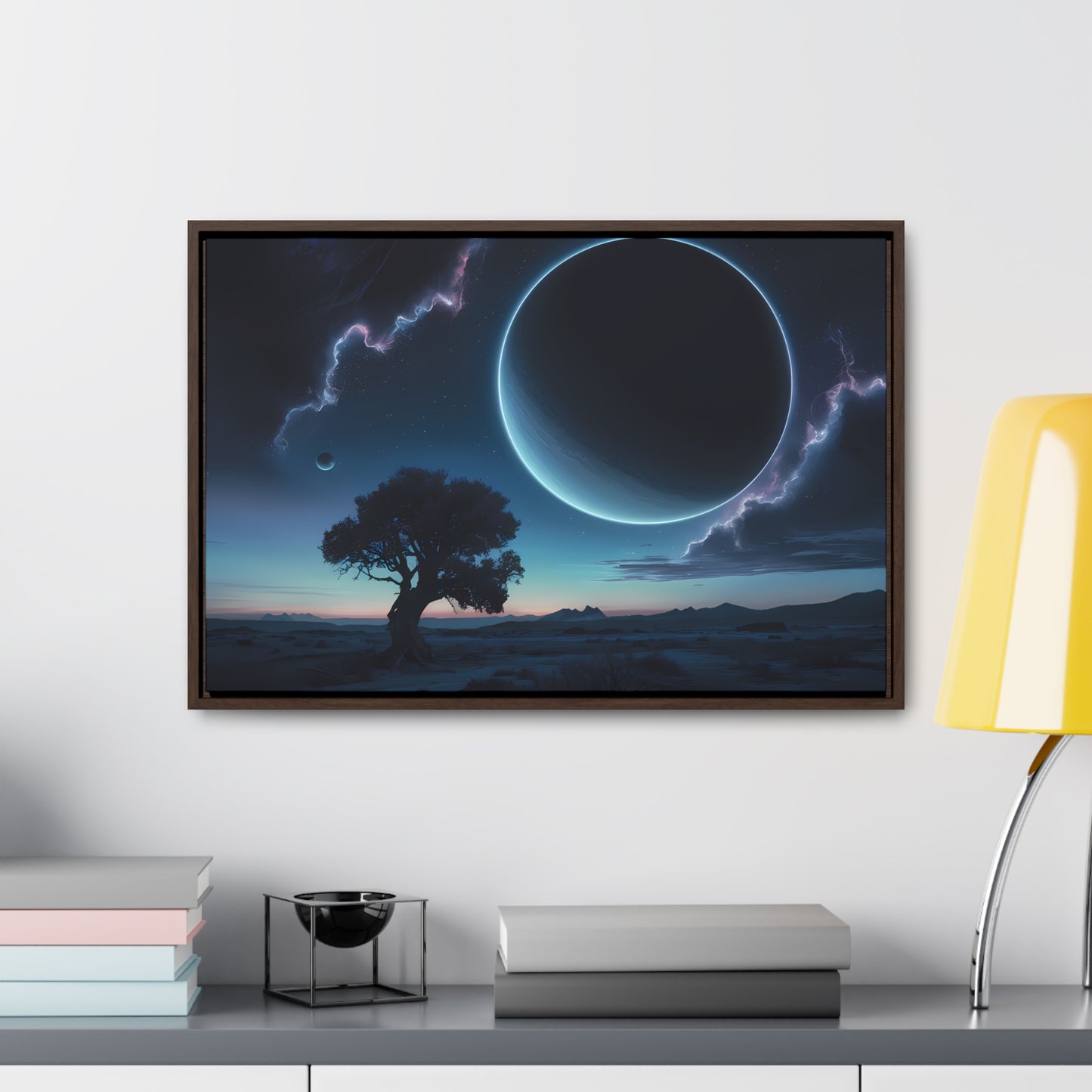 Eclipse of the Silent Horizon - Gallery Canvas Wraps, Horizontal Frame