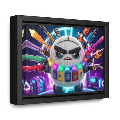 Battle-Ready Fluffbot: The Ultimate Arsenal - Gallery Canvas Wraps, Horizontal Frame