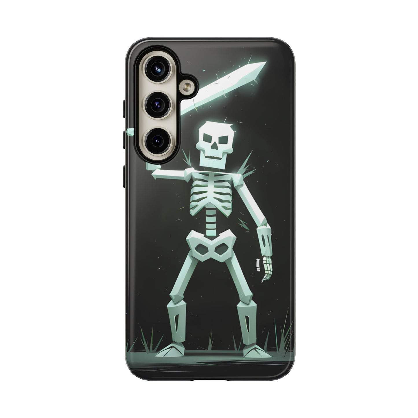 Geometric Skeleton Swordsman - Smartphone Tough Cases