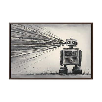 Echoes of the Machine Mind - Gallery Canvas Wraps, Horizontal Frame