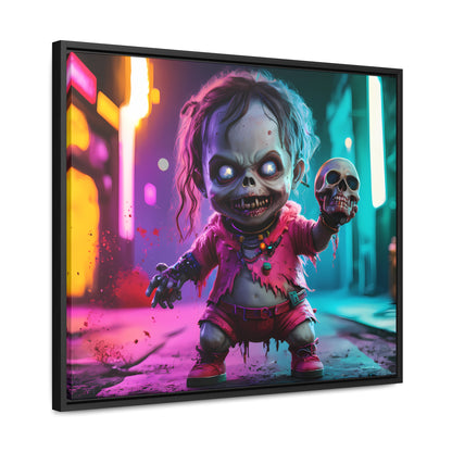 Nightmare in Neon City - Gallery Canvas Wraps, Horizontal Frame