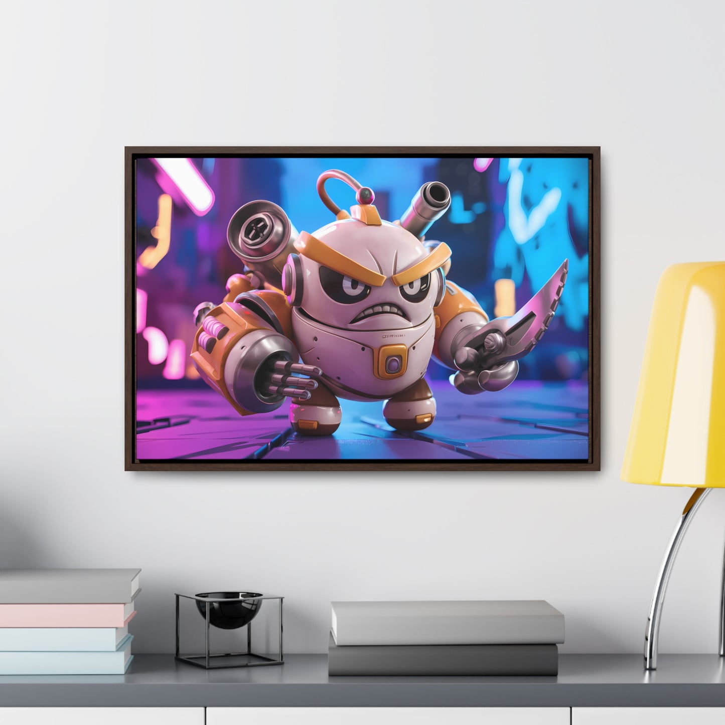 Battle-Ready Robo Warrior - Gallery Canvas Wraps, Horizontal Frame