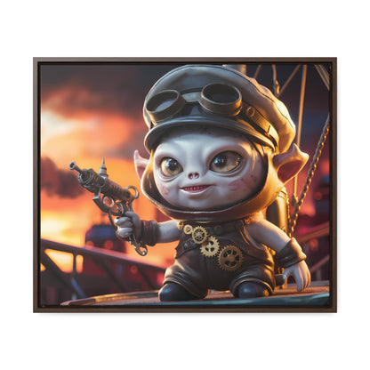 Steampunk Goblin Commander at Dusk - Gallery Canvas Wraps, Horizontal Frame