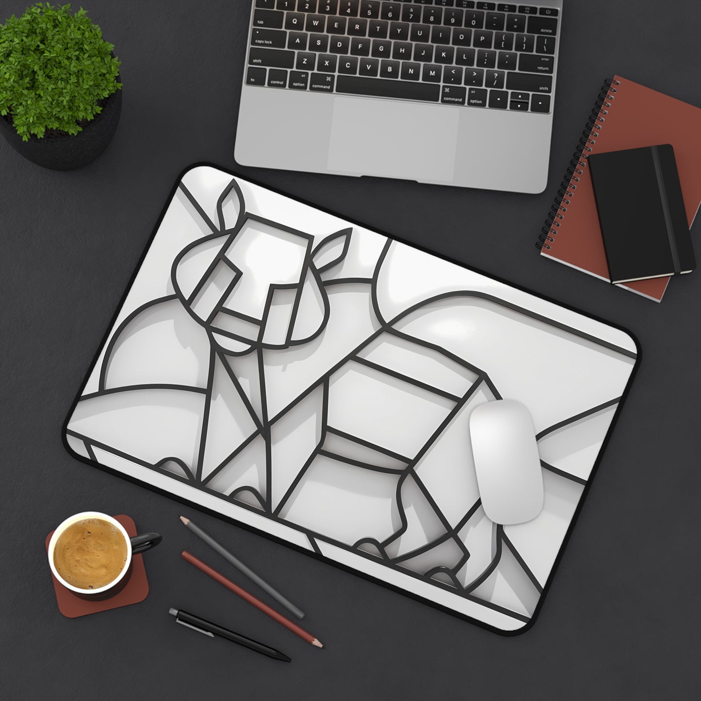 Geometric Lion Design - Desk Mat