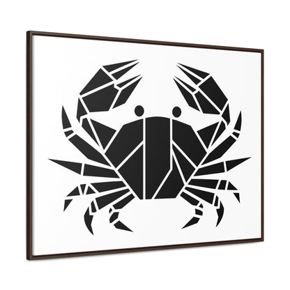 Geometric Crab Design - Gallery Canvas Wraps, Horizontal Frame