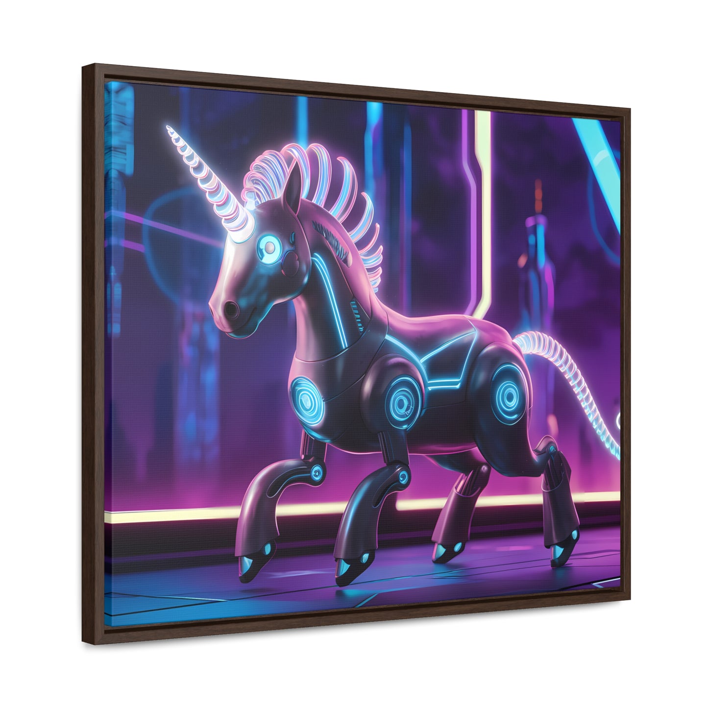 Cybernetic Unicorn - Gallery Canvas Wraps, Horizontal Frame