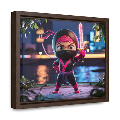 Blade of the Pink Ninja - Gallery Canvas Wraps, Horizontal Frame