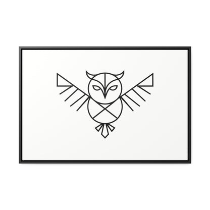 Geometric Owl Symbol - Gallery Canvas Wraps, Horizontal Frame