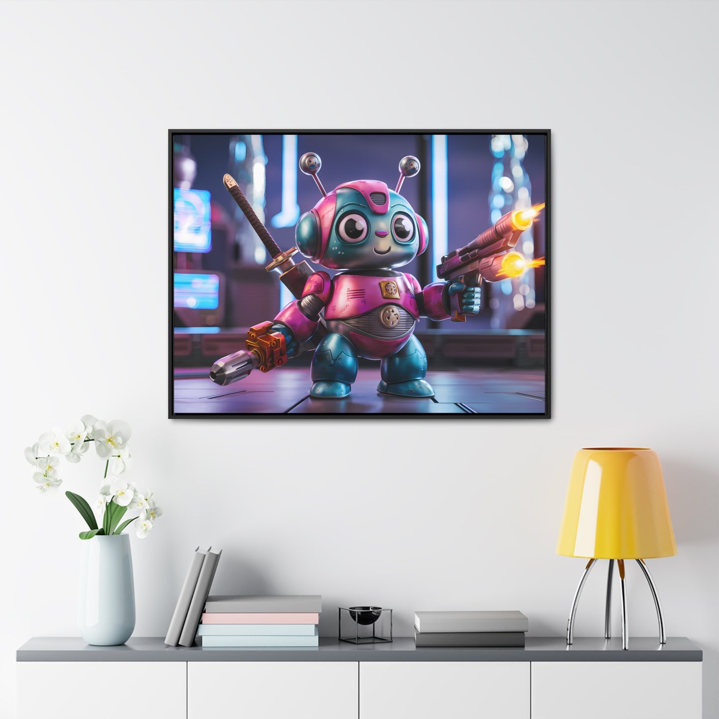 Robo-Samurai Defender - Gallery Canvas Wraps, Horizontal Frame