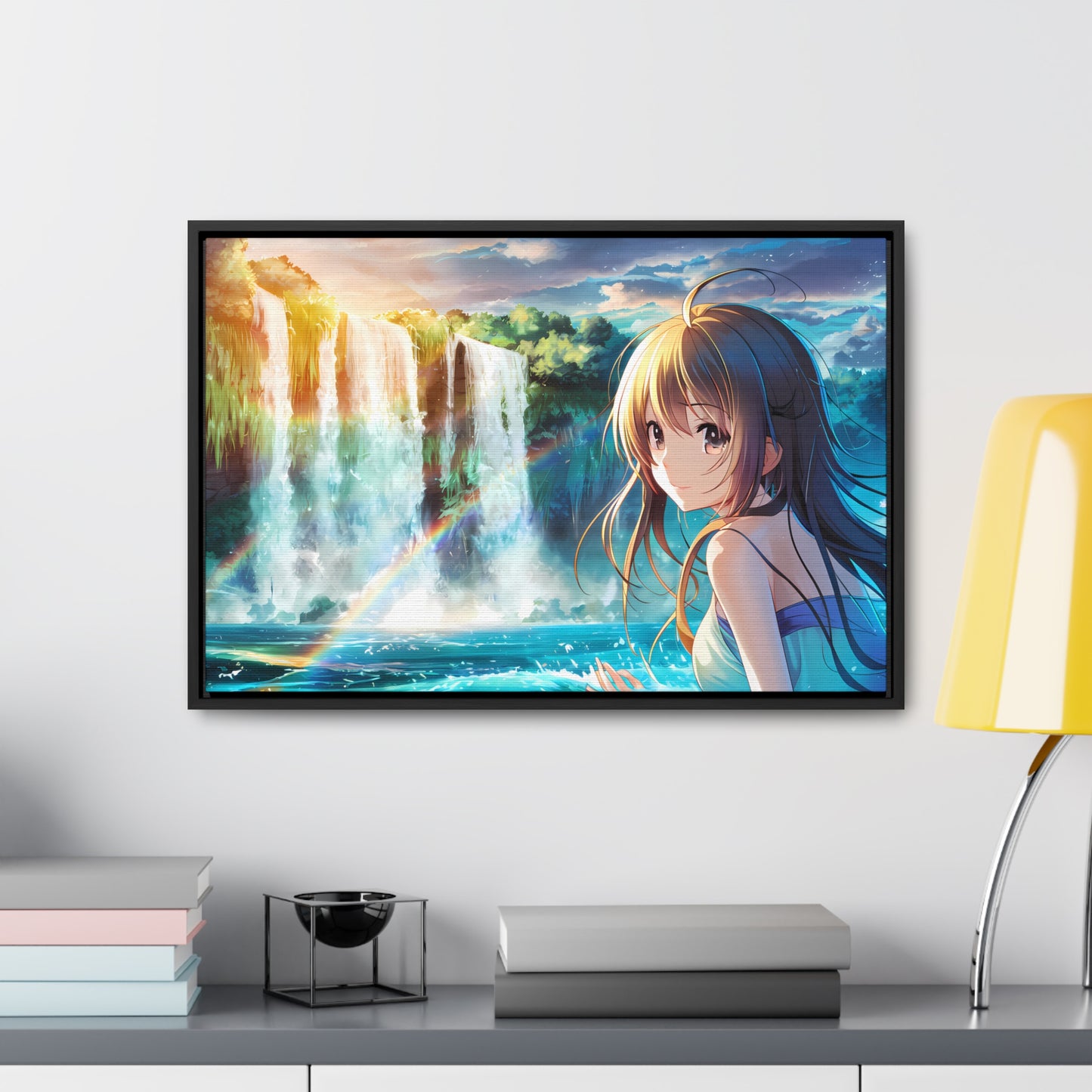 Whispers of the Waterfall - Gallery Canvas Wraps, Horizontal Frame