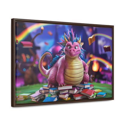 "Guardian of the Magical Library" - Gallery Canvas Wraps, Horizontal Frame