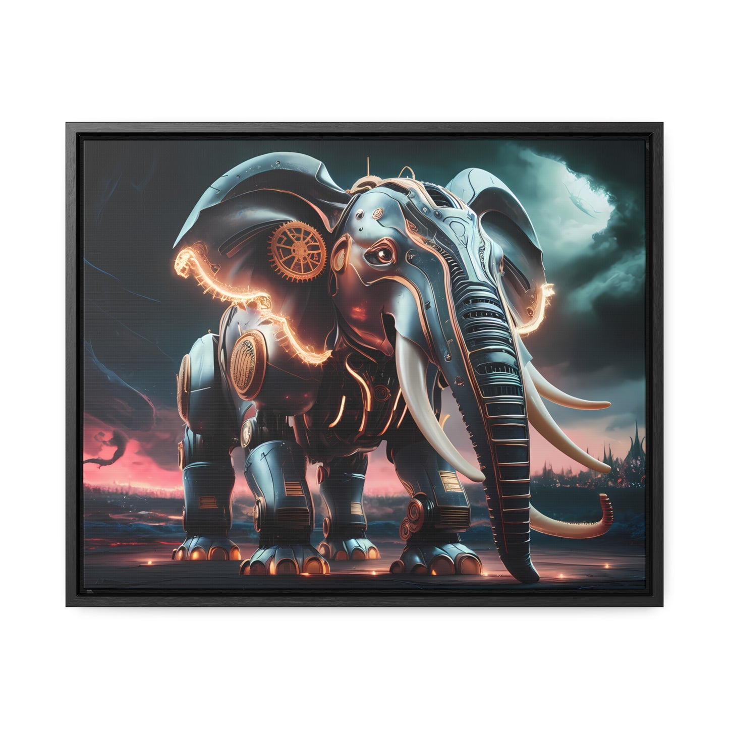 "Clockwork Titan" - Gallery Canvas Wraps, Horizontal Frame