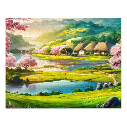 Tranquil Spring Village - Jigsaw Puzzle (30, 110, 252, 500,1000-Piece)