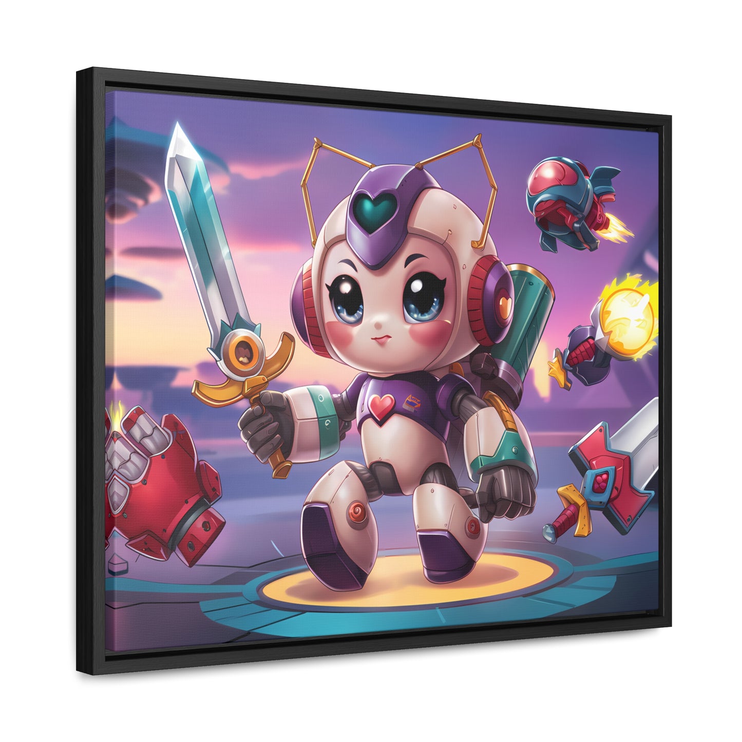 Battle Bot Hero - Gallery Canvas Wraps, Horizontal Frame