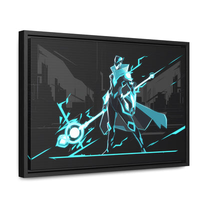 Arbiter of the Neon Void - Gallery Canvas Wraps, Horizontal Frame