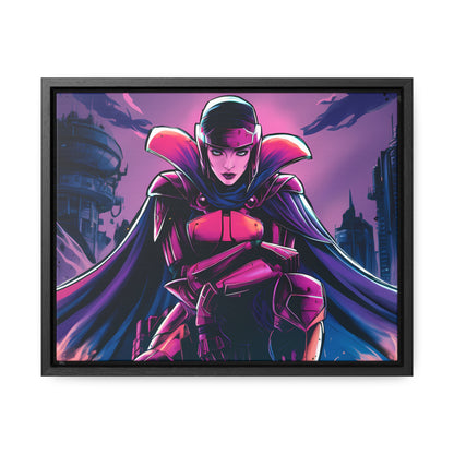 Guardian of the Neon Empire - Gallery Canvas Wraps, Horizontal Frame