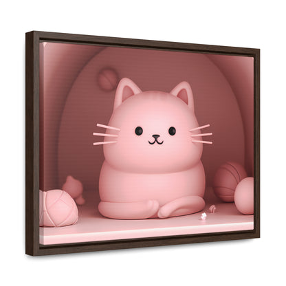 Purrfectly Pink Serenity - Gallery Canvas Wraps, Horizontal Frame