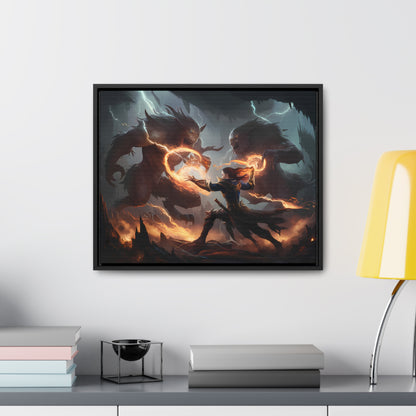 Duel of Thunder and Flame - Gallery Canvas Wraps, Horizontal Frame