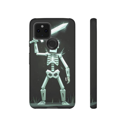 Geometric Skeleton Swordsman - Smartphone Tough Cases