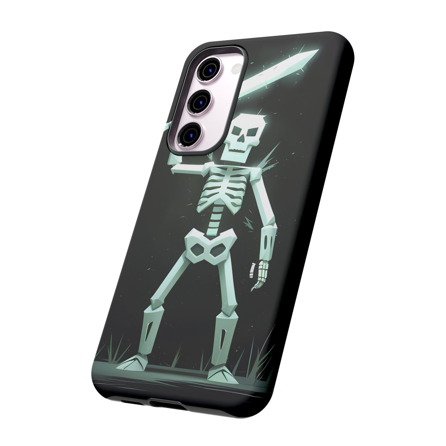 Geometric Skeleton Swordsman - Smartphone Tough Cases