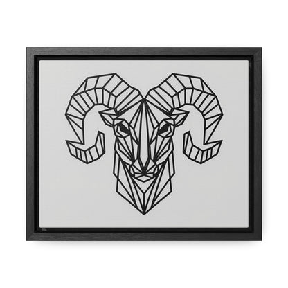 Geometric Ram's Head - Gallery Canvas Wraps, Horizontal Frame