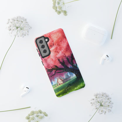 Idyllic Cherry Blossom and a Hut - Smartphone Tough Cases