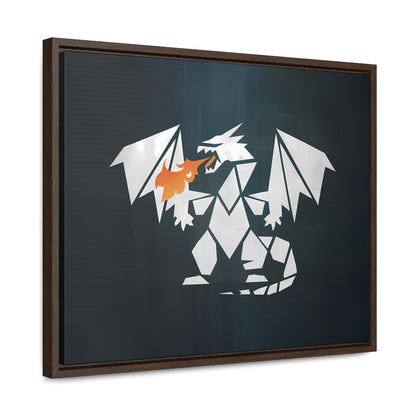 Origami Dragon Flame - Gallery Canvas Wraps, Horizontal Frame