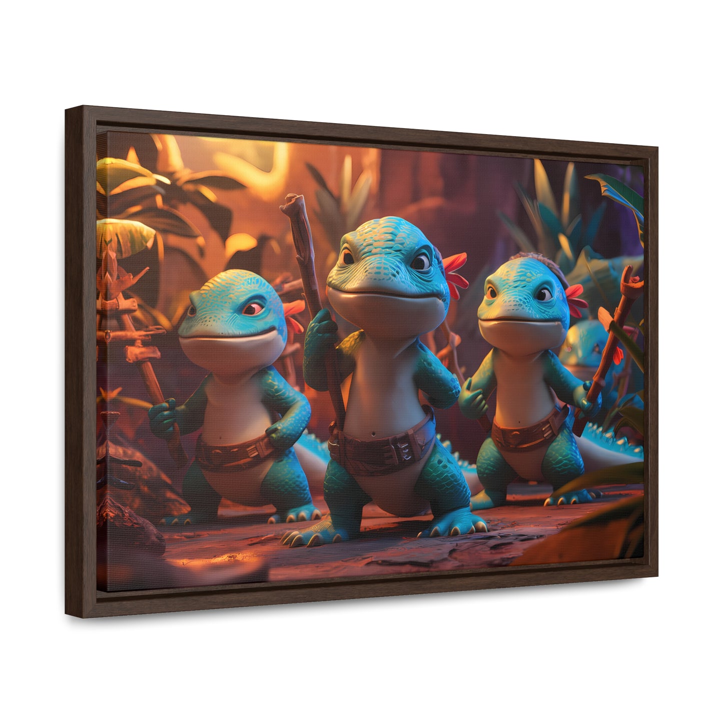 Guardians of the Jungle Tribe - Gallery Canvas Wraps, Horizontal Frame