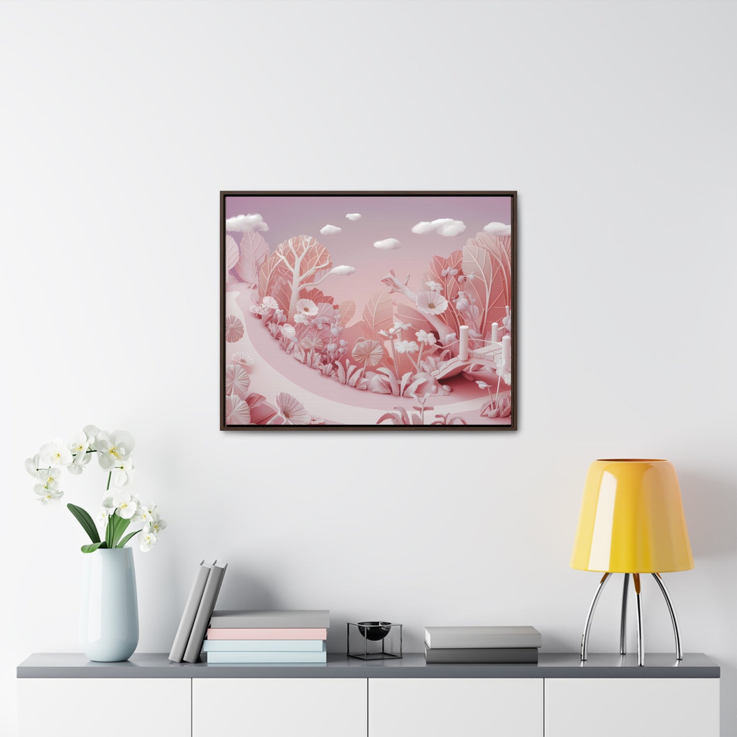 Whimsical Dawn Garden - Gallery Canvas Wraps, Horizontal Frame