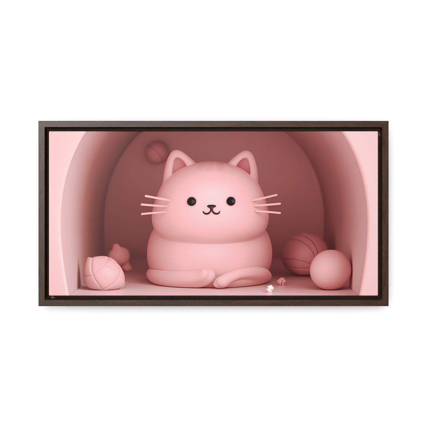 Purrfectly Pink Serenity - Gallery Canvas Wraps, Horizontal Frame