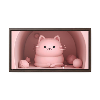 Purrfectly Pink Serenity - Gallery Canvas Wraps, Horizontal Frame