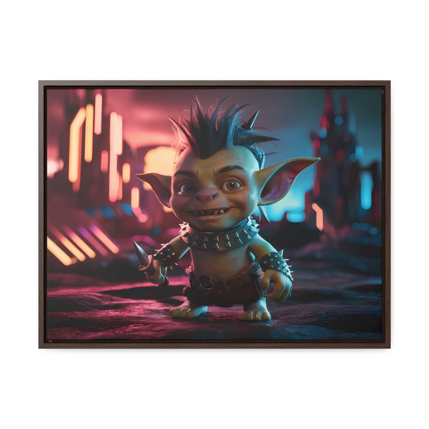 Goblin of the Neon Wastelands - Gallery Canvas Wraps, Horizontal Frame