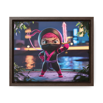 Blade of the Pink Ninja - Gallery Canvas Wraps, Horizontal Frame