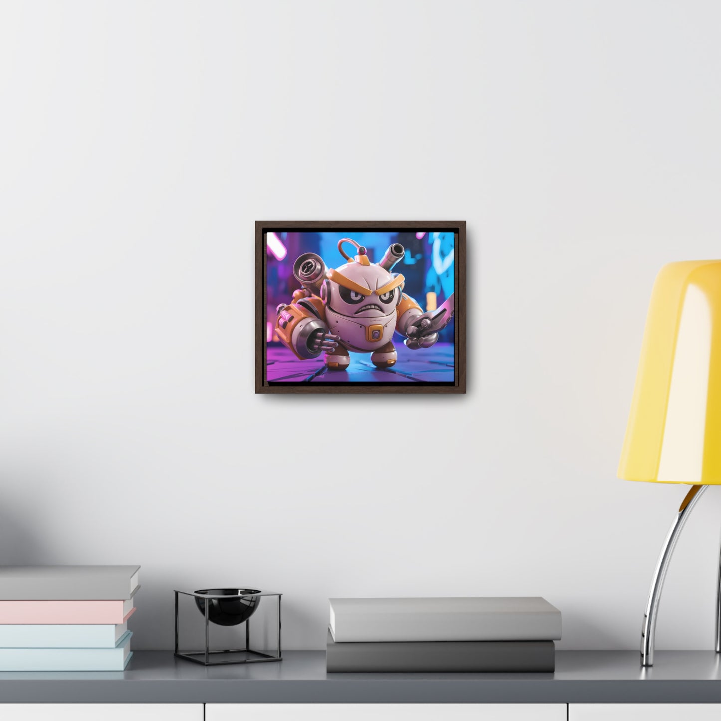 Battle-Ready Robo Warrior - Gallery Canvas Wraps, Horizontal Frame