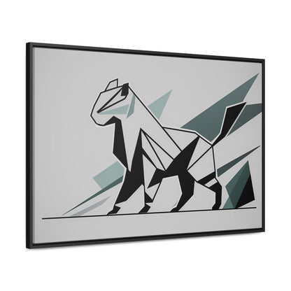 Fractured Feline Form - Gallery Canvas Wraps, Horizontal Frame