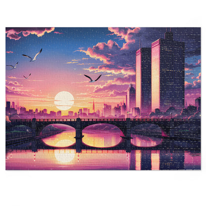 Twilight Serenity Over the City - Jigsaw Puzzle (30, 110, 252, 500,1000-Piece)