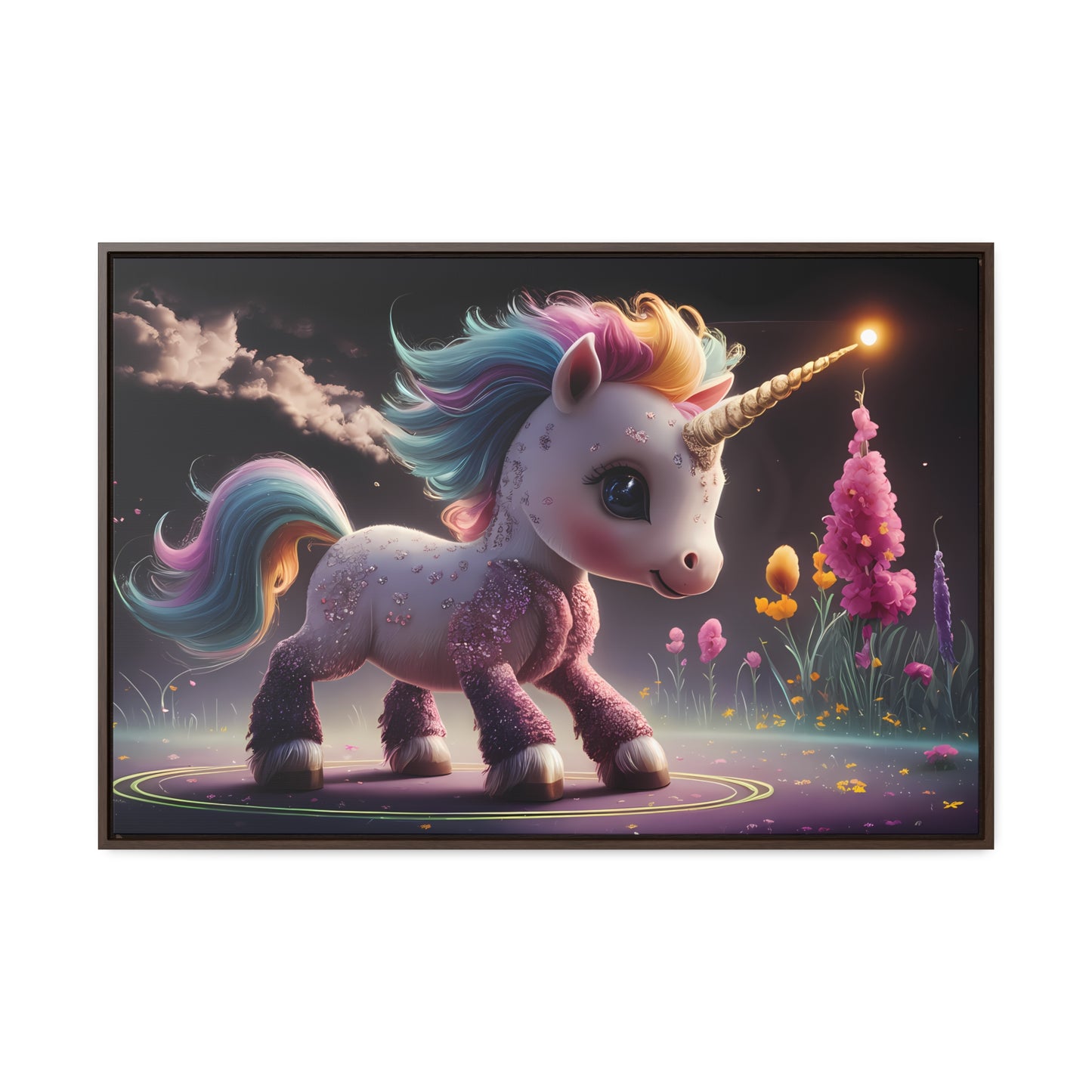 "Twilight Spark of the Enchanted Meadow" - Gallery Canvas Wraps, Horizontal Frame