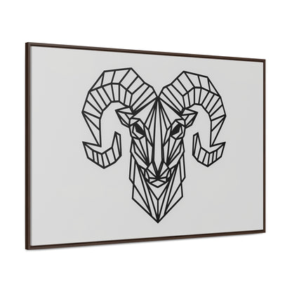 Geometric Ram's Head - Gallery Canvas Wraps, Horizontal Frame