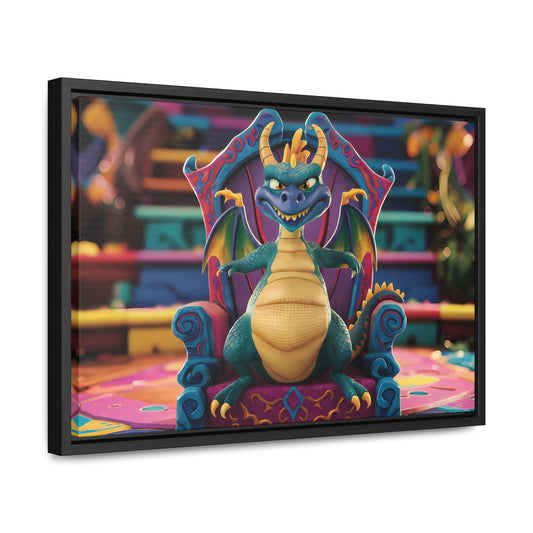 Dragon King on His Throne - Gallery Canvas Wraps, Horizontal Frame