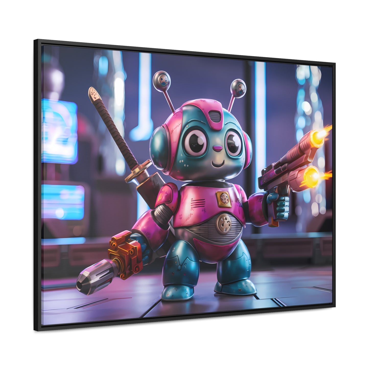 Robo-Samurai Defender - Gallery Canvas Wraps, Horizontal Frame