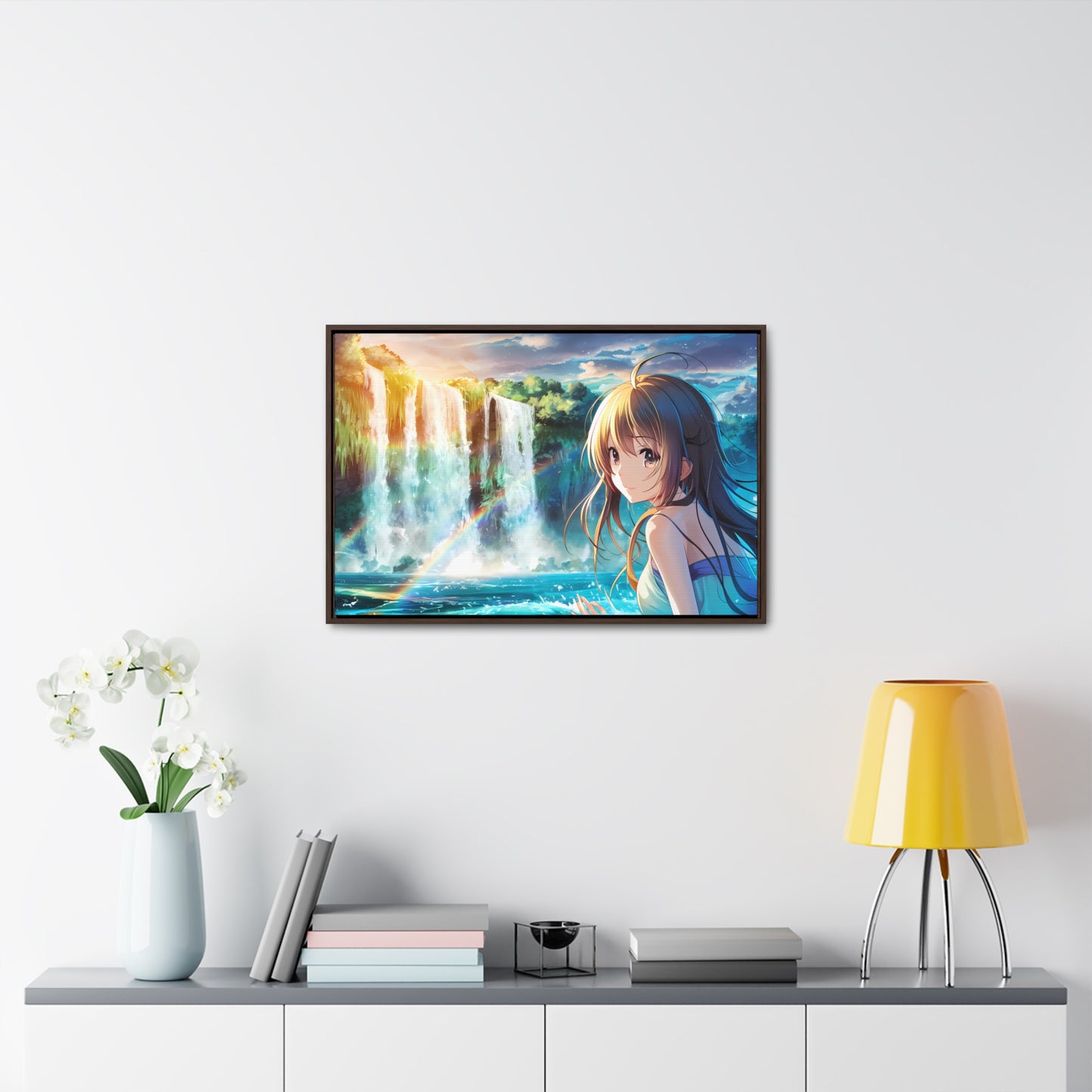 Whispers of the Waterfall - Gallery Canvas Wraps, Horizontal Frame