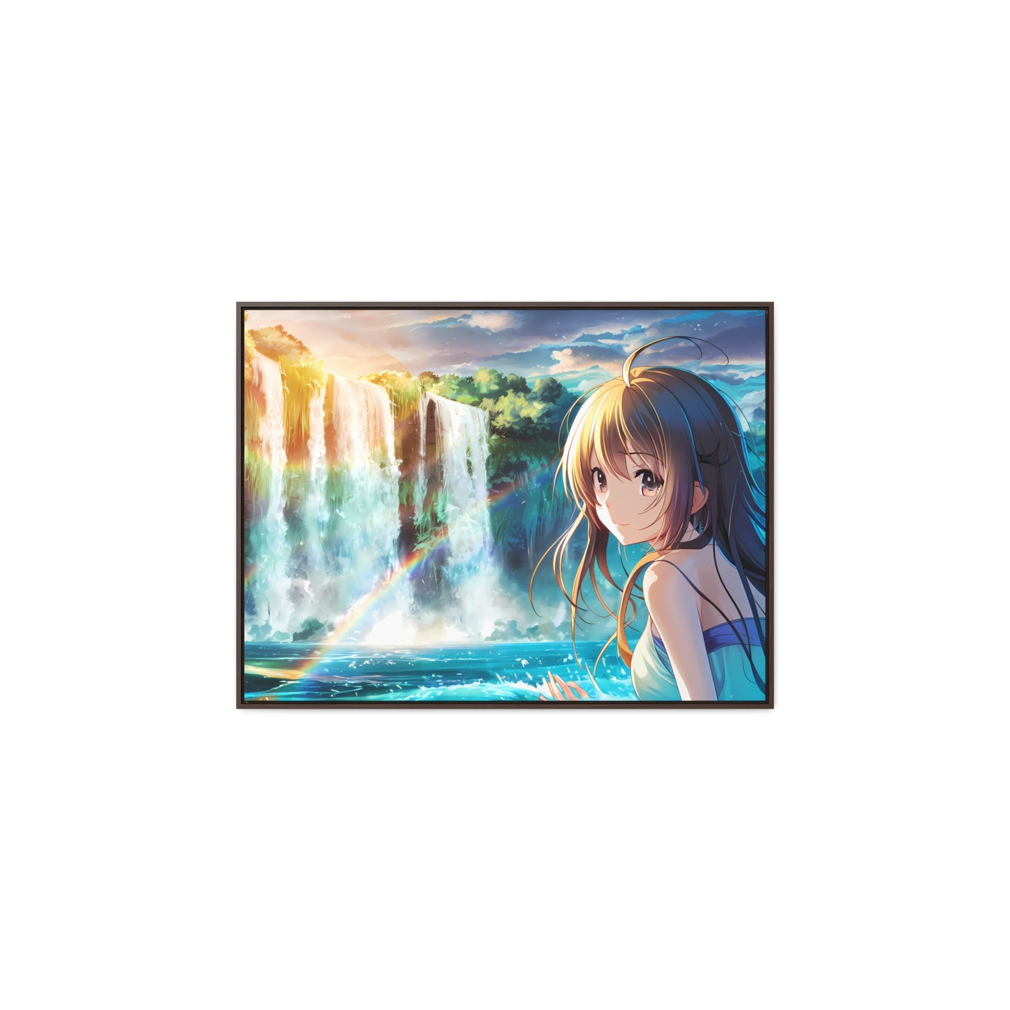 Whispers of the Waterfall - Gallery Canvas Wraps, Horizontal Frame