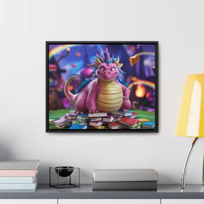 "Guardian of the Magical Library" - Gallery Canvas Wraps, Horizontal Frame