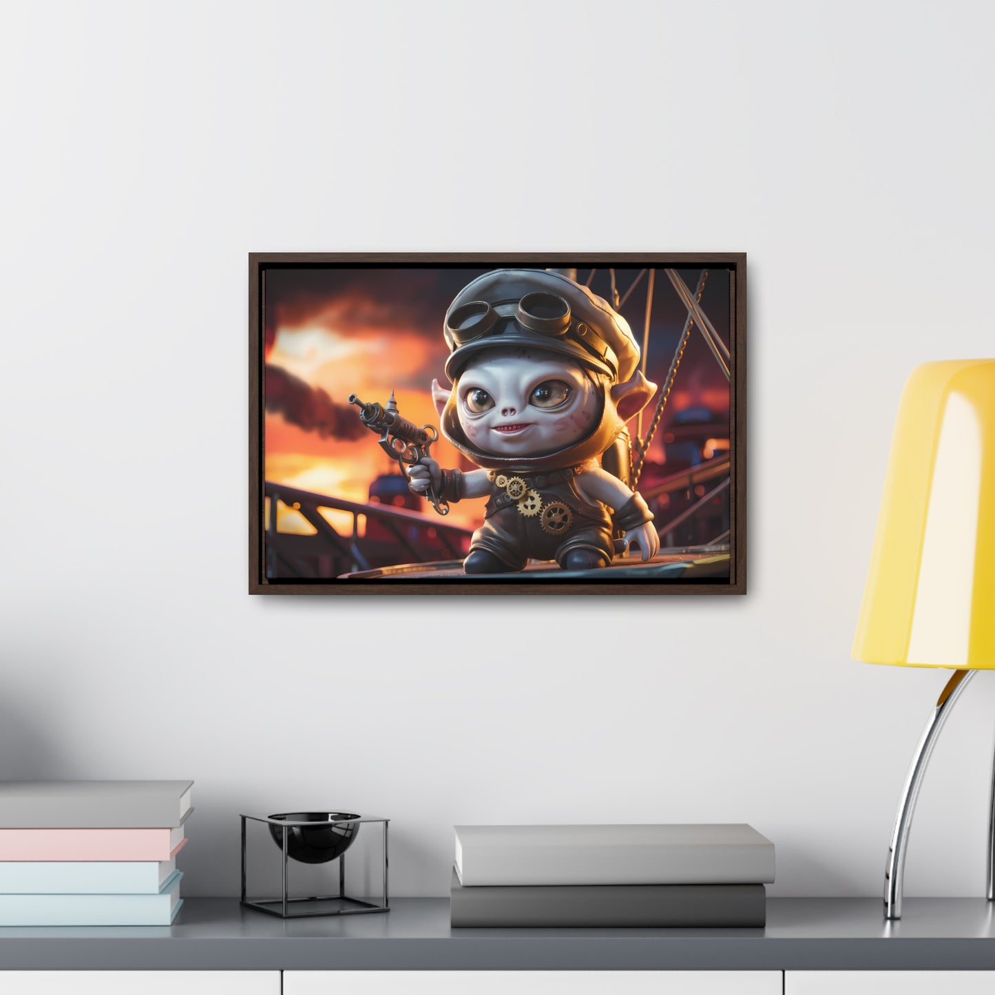 Steampunk Goblin Commander at Dusk - Gallery Canvas Wraps, Horizontal Frame