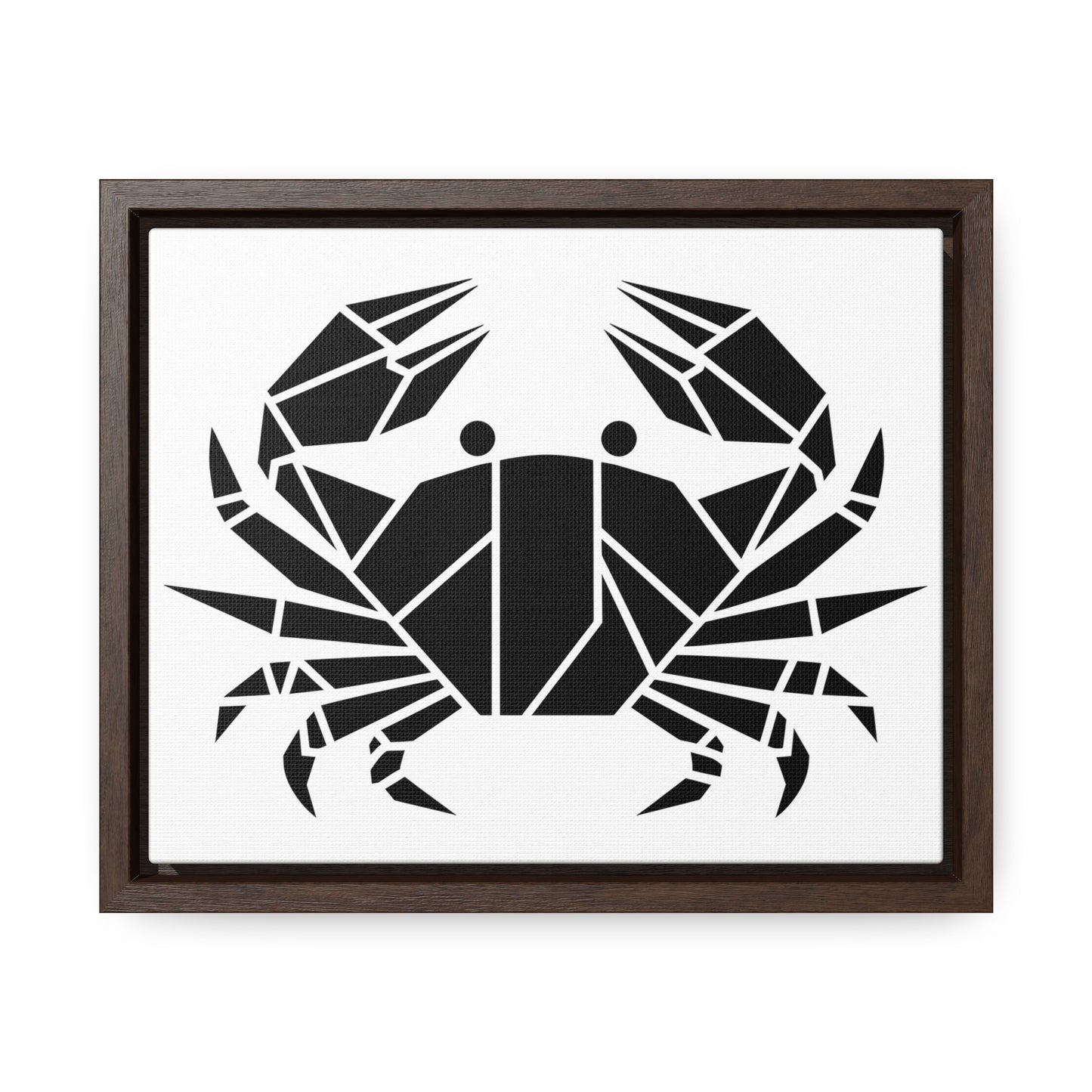 Geometric Crab Design - Gallery Canvas Wraps, Horizontal Frame