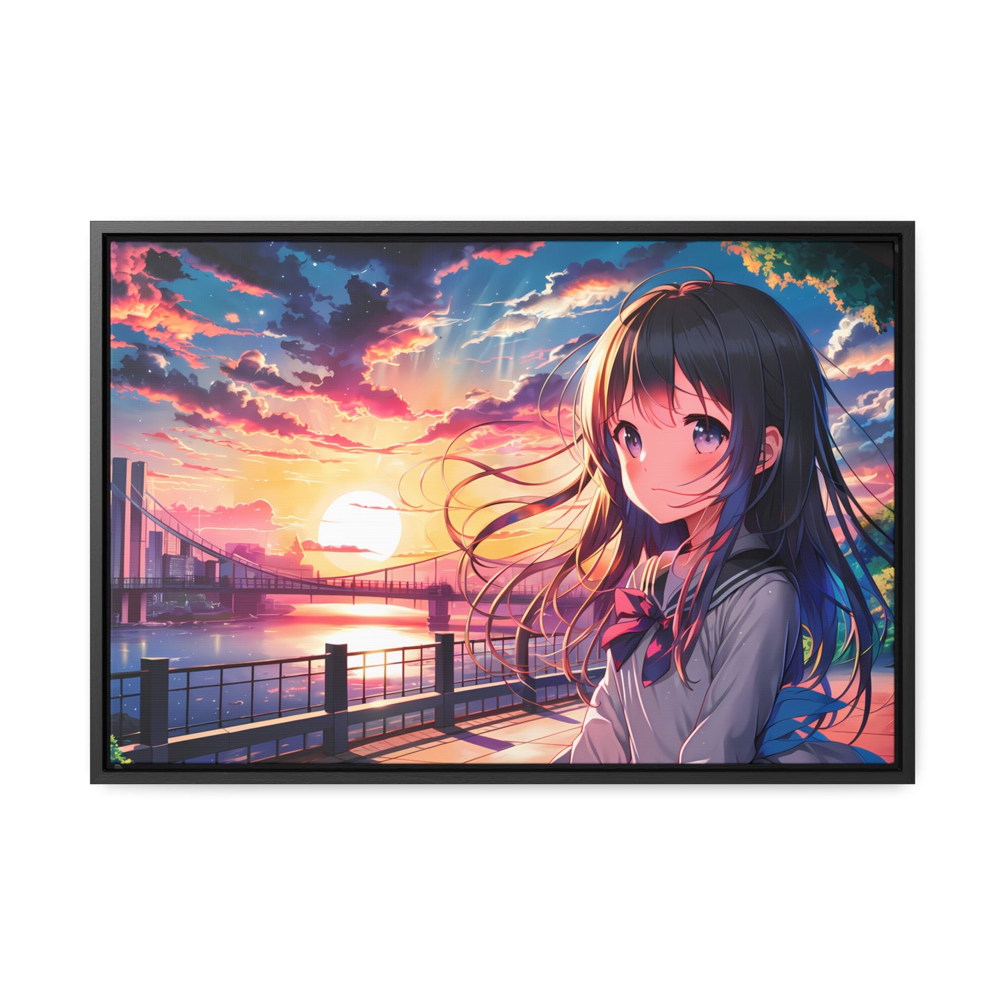 Sunset Reflections: A Silent Promise - Gallery Canvas Wraps, Horizontal Frame