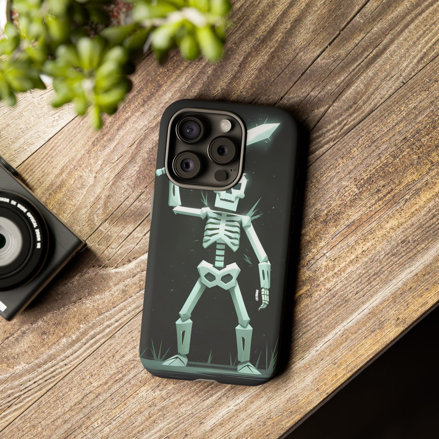 Geometric Skeleton Swordsman - Smartphone Tough Cases