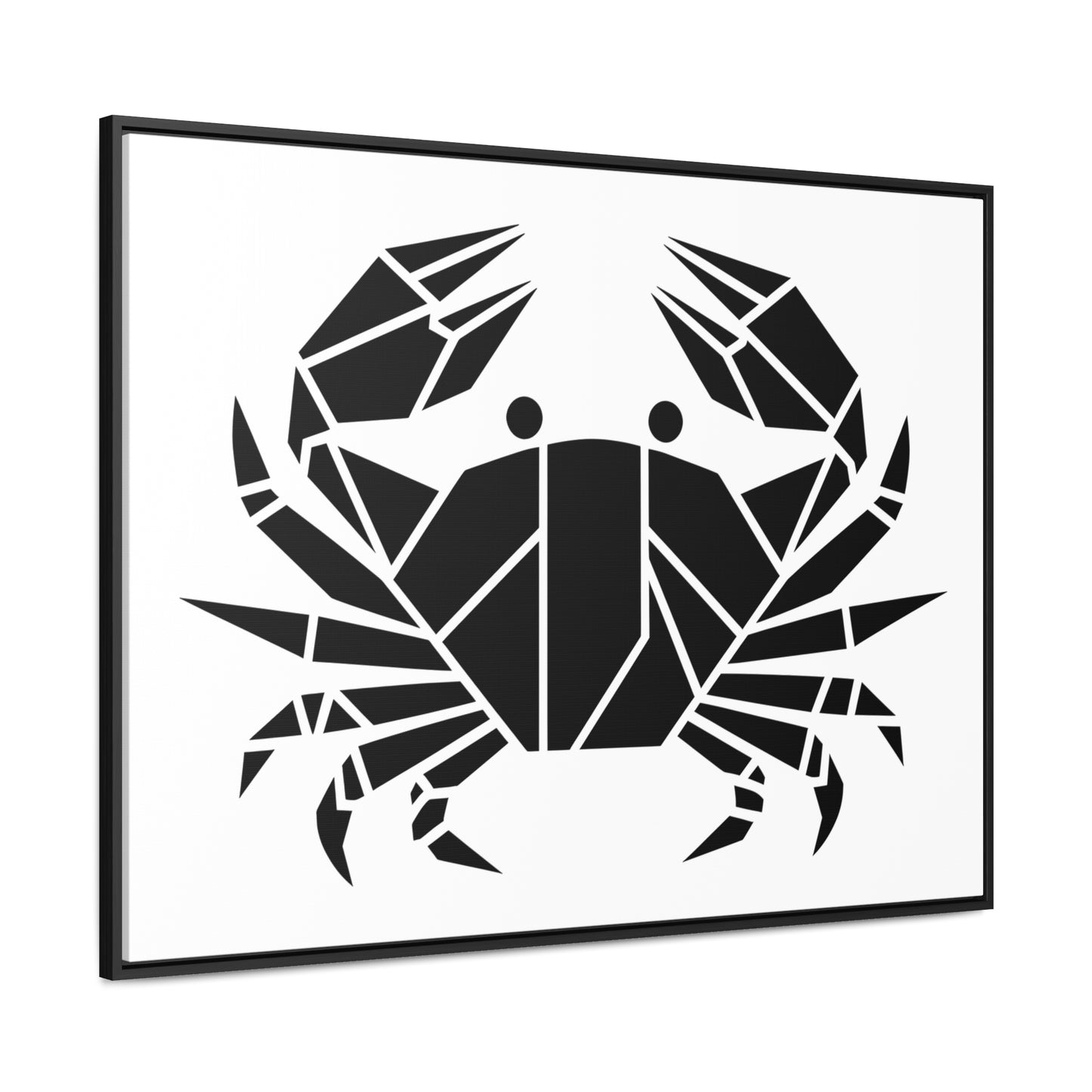 Geometric Crab Design - Gallery Canvas Wraps, Horizontal Frame